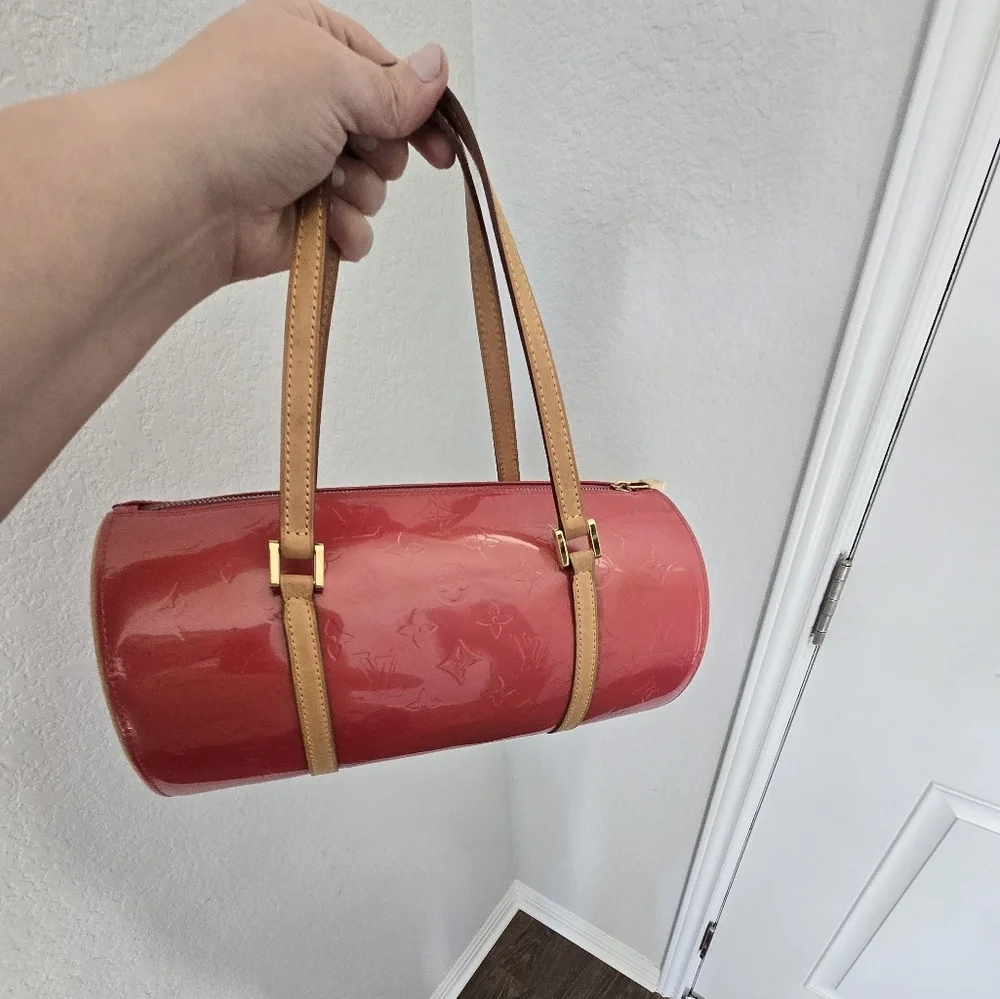 Louis Vuitton Red Vernis papillon‎ bedford bag